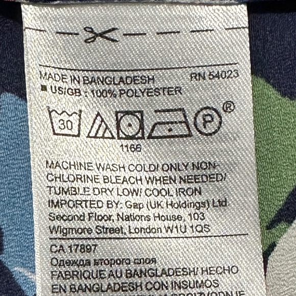 NWT Banana republic || Woman’s blue floral off shoulder top size Xl - Picture 5 of 7